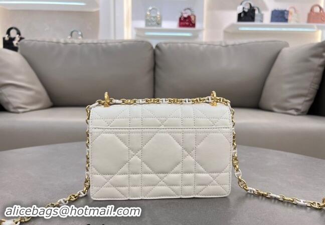 Unique Style Dior Miss Caro Mini bag in Macrocannage Lambskin 5169 White 2024