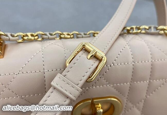 Most Popular Dior Miss Caro Mini bag in Macrocannage Lambskin 5169 Light Beige 2024