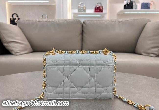 Low Cost Dior Miss Caro Mini bag in Macrocannage Lambskin 5169 Lake Blue 2024