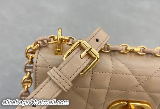 Best Grade Dior Miss Caro Mini bag in Macrocannage Lambskin 5169 Biscuits Beige 2024