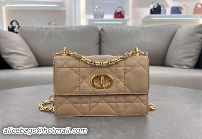 Best Grade Dior Miss Caro Mini bag in Macrocannage Lambskin 5169 Biscuits Beige 2024