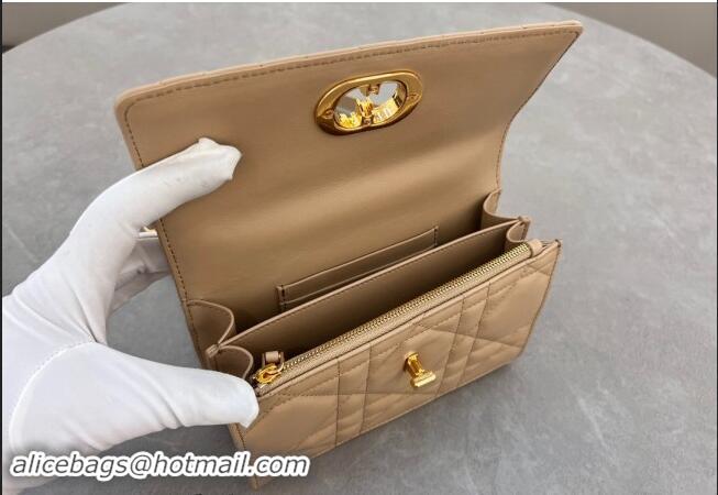 Best Grade Dior Miss Caro Mini bag in Macrocannage Lambskin 5169 Biscuits Beige 2024