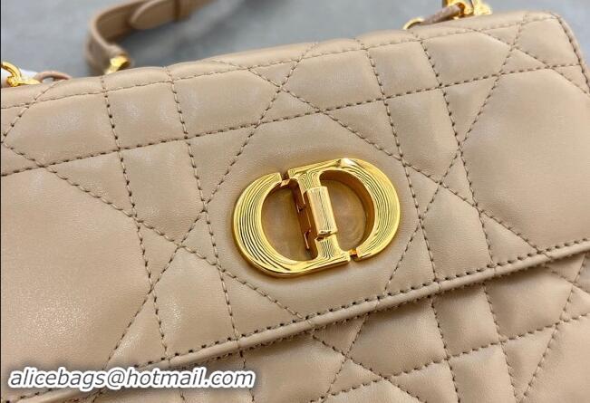 Best Grade Dior Miss Caro Mini bag in Macrocannage Lambskin 5169 Biscuits Beige 2024