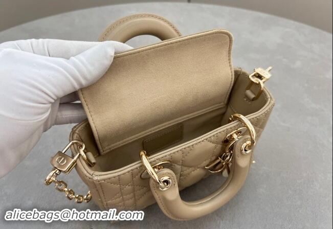 Promotional Dior Micro Lady D-Joy Bag in Cannage Lambskin S0910 Biscuits Beige 2024