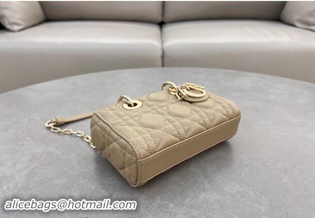 Promotional Dior Micro Lady D-Joy Bag in Cannage Lambskin S0910 Biscuits Beige 2024