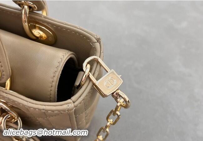 Promotional Dior Micro Lady D-Joy Bag in Cannage Lambskin S0910 Biscuits Beige 2024