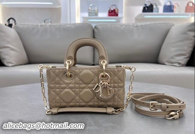 Promotional Dior Micro Lady D-Joy Bag in Cannage Lambskin S0910 Biscuits Beige 2024