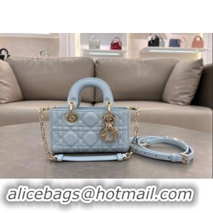 Good Taste Dior Micro Lady D-Joy Bag in Cannage Lambskin S0910 Space Blue 2024