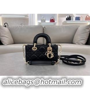 Cheapest Dior Micro Lady D-Joy Bag in Cannage Lambskin S0910 Black 2024