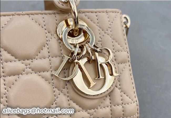 Cheap Price Dior Micro Lady D-Joy Bag in Cannage Lambskin S0910 Light Beige 2024