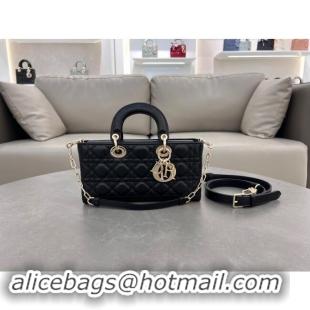 Good Quality Dior Lady D-Joy Medium Bag in Cannage Lambskin M0540 Black 2024