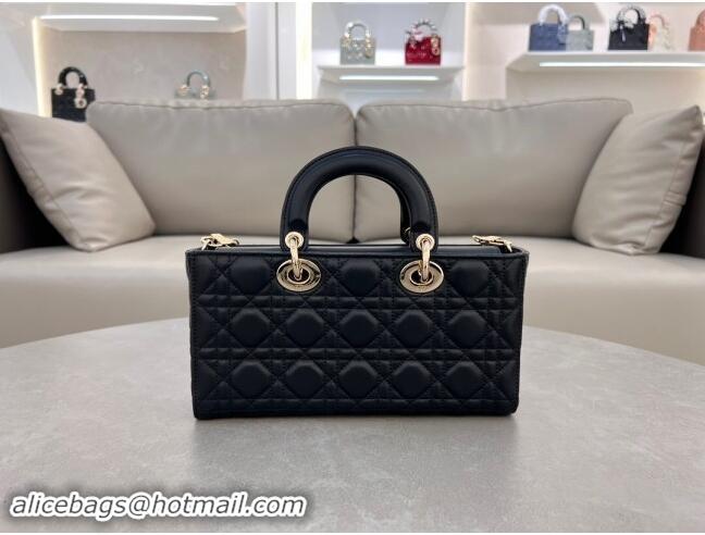 Good Quality Dior Lady D-Joy Medium Bag in Cannage Lambskin M0540 Black 2024