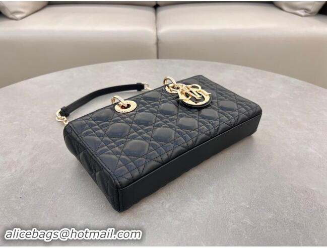 Good Quality Dior Lady D-Joy Medium Bag in Cannage Lambskin M0540 Black 2024