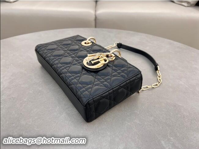 Good Quality Dior Lady D-Joy Medium Bag in Cannage Lambskin M0540 Black 2024