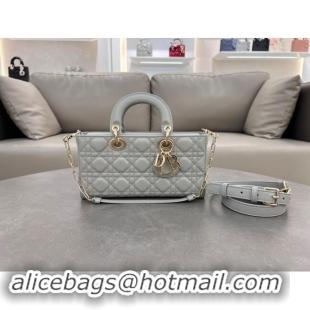 Best Price Dior Lady D-Joy Medium Bag in Cannage Lambskin M0540 Cloud Grey 2024