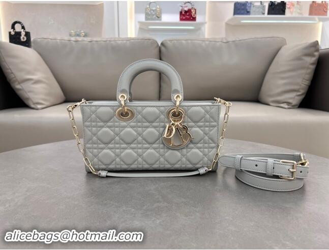 Best Price Dior Lady D-Joy Medium Bag in Cannage Lambskin M0540 Cloud Grey 2024