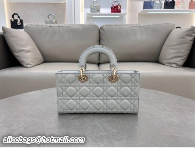 Best Price Dior Lady D-Joy Medium Bag in Cannage Lambskin M0540 Cloud Grey 2024