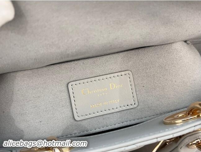 Good Looking Dior Lady D-Joy Small Bag in Cannage Lambskin M0613 Cloud Grey 2024