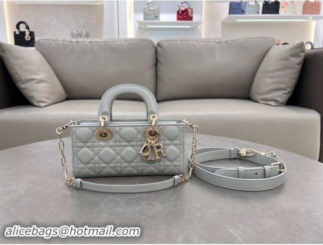 Good Looking Dior Lady D-Joy Small Bag in Cannage Lambskin M0613 Cloud Grey 2024