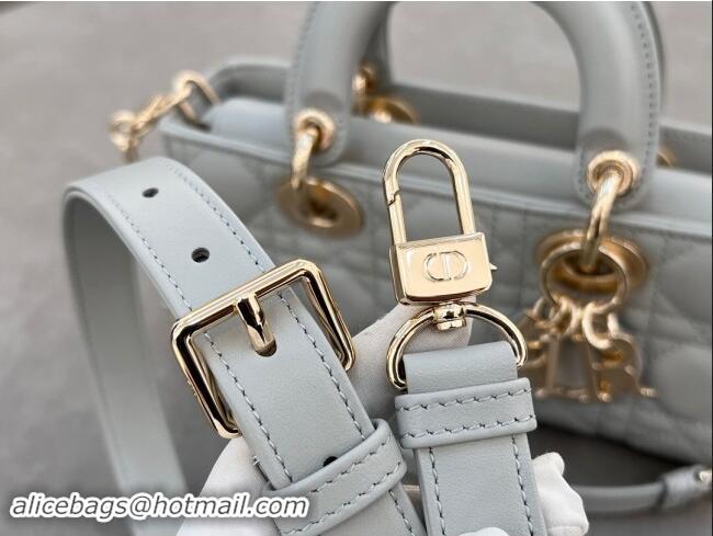 Good Looking Dior Lady D-Joy Small Bag in Cannage Lambskin M0613 Cloud Grey 2024