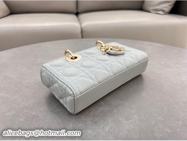 Good Looking Dior Lady D-Joy Small Bag in Cannage Lambskin M0613 Cloud Grey 2024