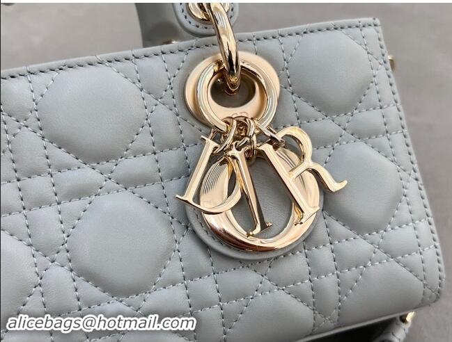 Good Looking Dior Lady D-Joy Small Bag in Cannage Lambskin M0613 Cloud Grey 2024