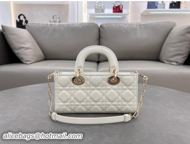 Modern Classic Dior Lady D-Joy Small Bag in Cannage Lambskin M0613 White 2024