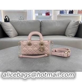 Top Design Dior Lady D-Joy Small Bag in Cannage Lambskin M0613 Blush Pink 2024