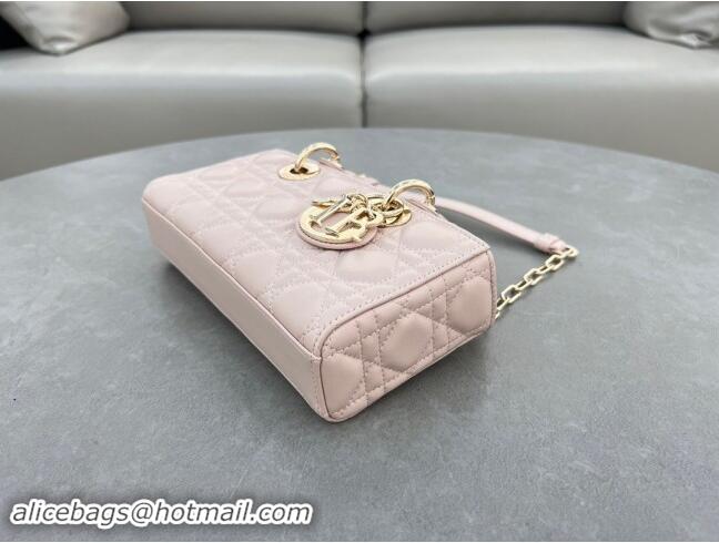 Top Design Dior Lady D-Joy Small Bag in Cannage Lambskin M0613 Blush Pink 2024