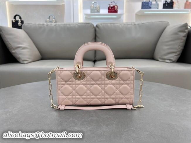 Top Design Dior Lady D-Joy Small Bag in Cannage Lambskin M0613 Blush Pink 2024