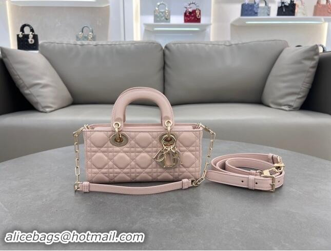 Top Design Dior Lady D-Joy Small Bag in Cannage Lambskin M0613 Blush Pink 2024