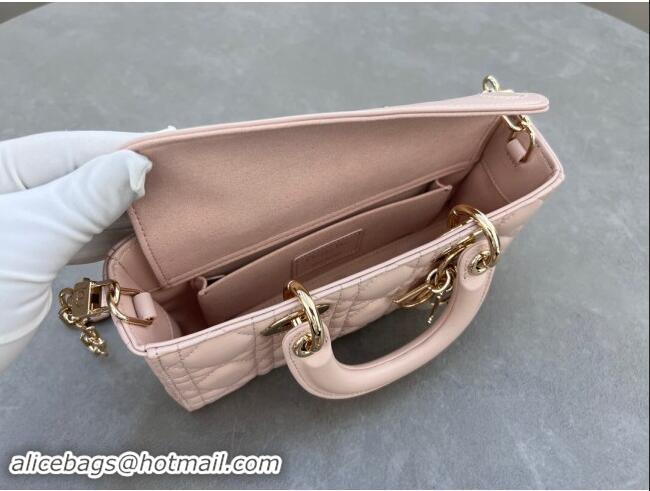 Top Design Dior Lady D-Joy Small Bag in Cannage Lambskin M0613 Blush Pink 2024