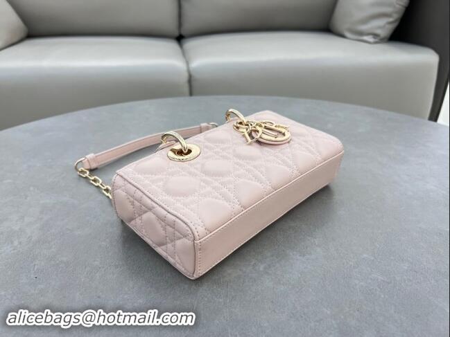 Top Design Dior Lady D-Joy Small Bag in Cannage Lambskin M0613 Blush Pink 2024