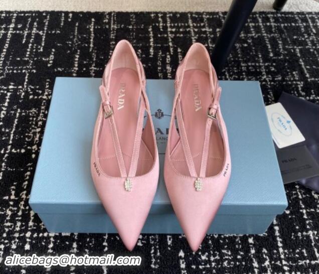 Luxury Prada Satin cut-out ballerinas flats Pink 115106