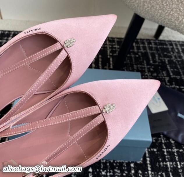 Luxury Prada Satin cut-out ballerinas flats Pink 115106