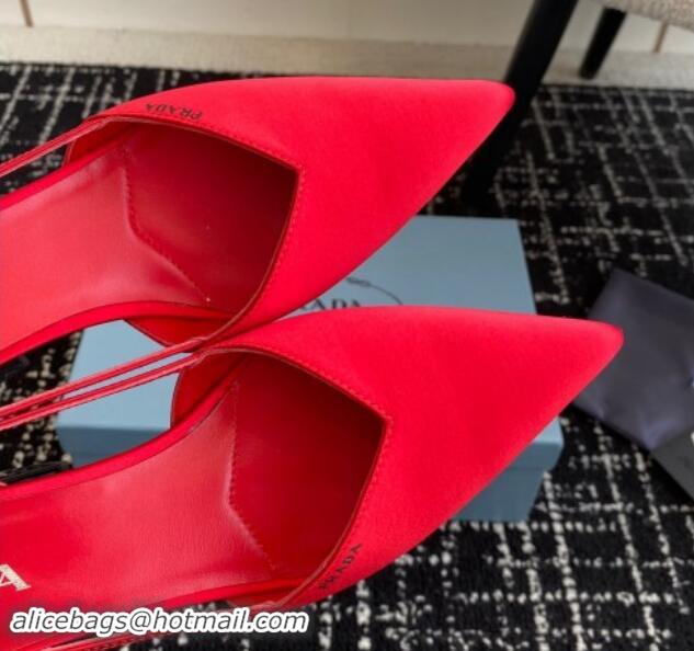 Big Discount Prada Satin cut-out pumps 6.5cm Red 115111