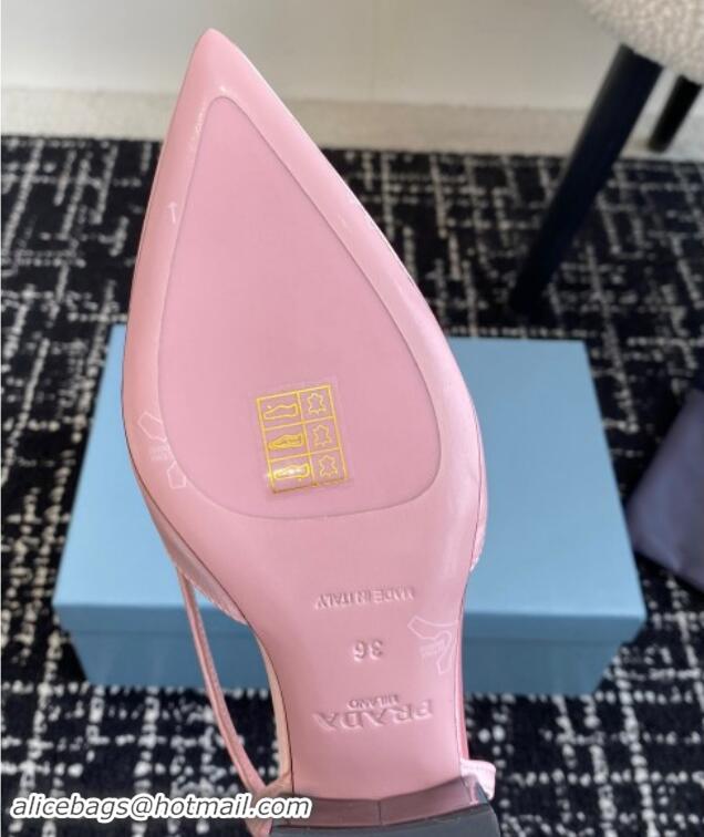 Sumptuous Prada Satin cut-out pumps 6.5cm Light Pink 115113