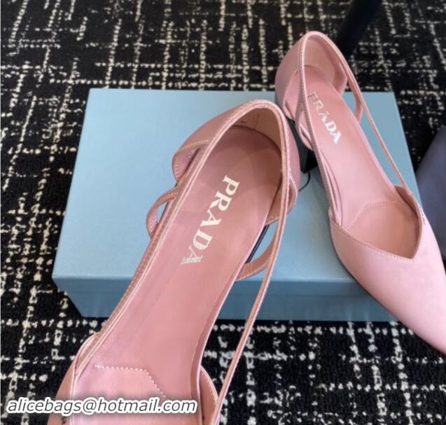 Grade Quality Prada Satin cut-out pumps 6.5cm Pink 115122