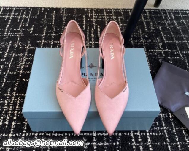 Grade Quality Prada Satin cut-out pumps 6.5cm Pink 115122