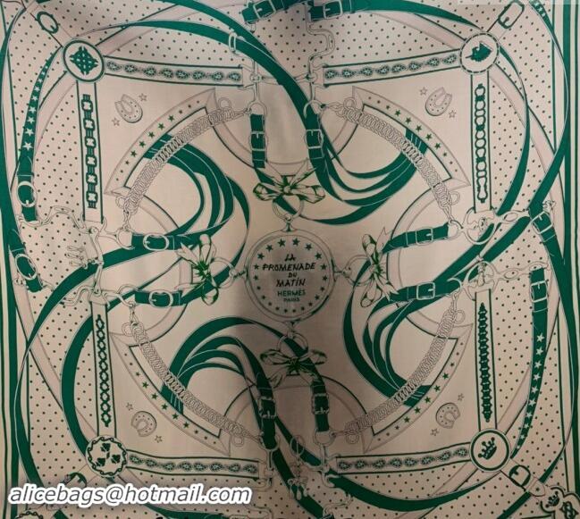 Popular Style Hermes La Promenade Cashmere & Silk Sqaure Shawl Scarf 140cm 0130 Green 2024