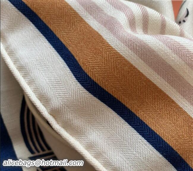 Top Quality Hermes Ownership Seal Cashmere & Silk Sqaure Shawl Scarf 140cm 0130 Beige 2024