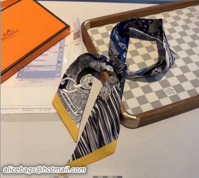 Trendy Design Hermes Saddle Silk Bandeau Scarf 5x85cm 0130 Yellow 2024