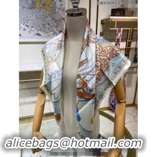 Buy Inexpensive Hermes Harnais de Coeur Silk Sqaure Scarf 90x90cm H2100 Light Beige 2024