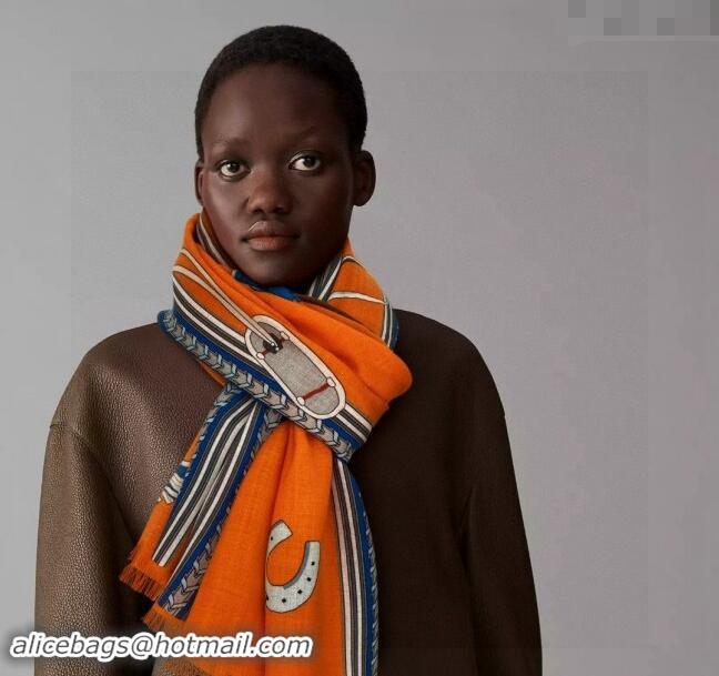 Most Popular Hermes Et Gris Gris Rectangle Cashmere Long Scarf 65x185cm H2100 Orange 2024