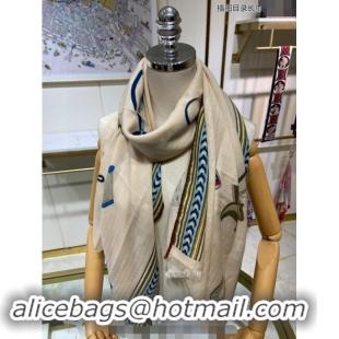 Best Price Hermes Et Gris Gris Rectangle Cashmere Long Scarf 65x185cm H2100 Light Beige 2024