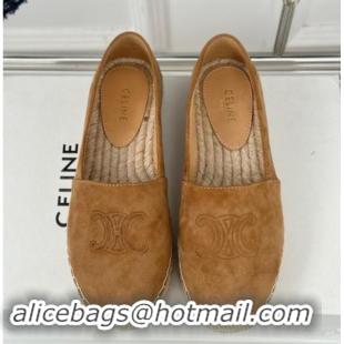 Good Looking Celine Espadrilles Flats in Suede Brown 1012017