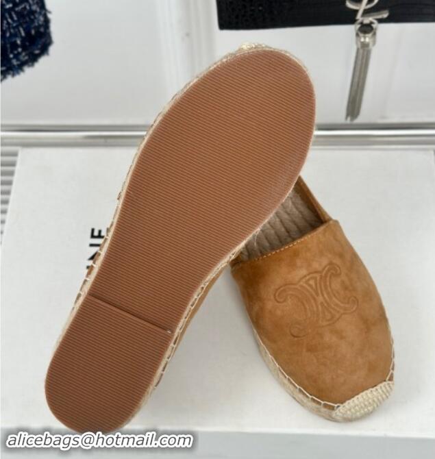 Good Looking Celine Espadrilles Flats in Suede Brown 1012017