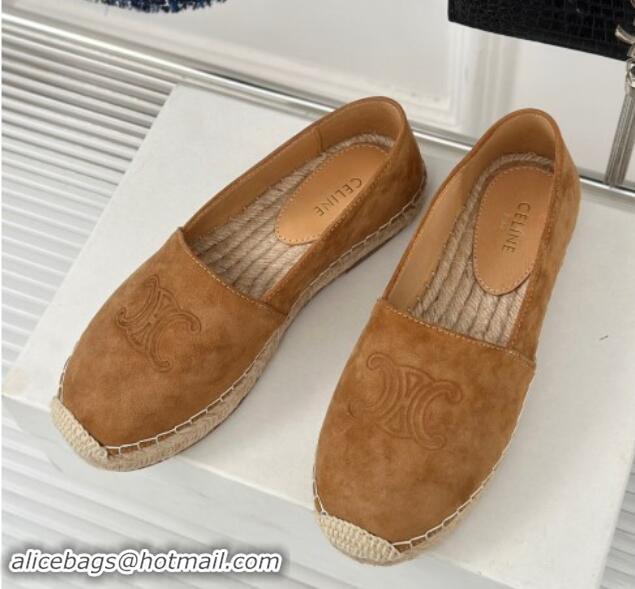 Good Looking Celine Espadrilles Flats in Suede Brown 1012017