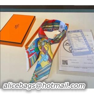 Promotional Hermes Silk Bandeau Scarf 5x86cm 0304 White 2024