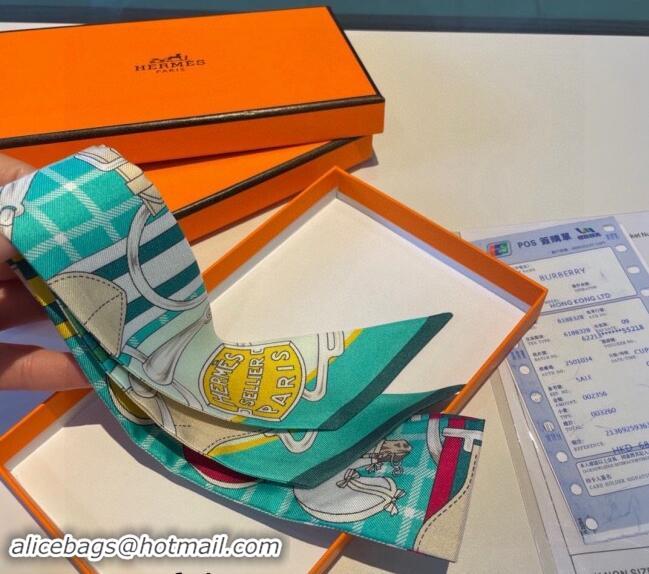 Well Crafted Hermes Silk Bandeau Scarf 5x86cm 0305 Green 2024